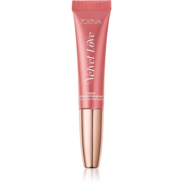  Zoeva Velvet Love Liquid Highlighting Blush Róż W Płynie Z Efektem Rozświetlającym Odcień Pink Nectar 13 Ml 