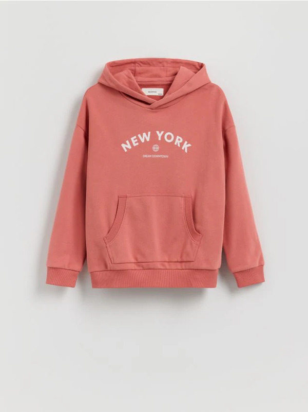  Reserved - Bawełniana Bluza Oversize - Czerwony 