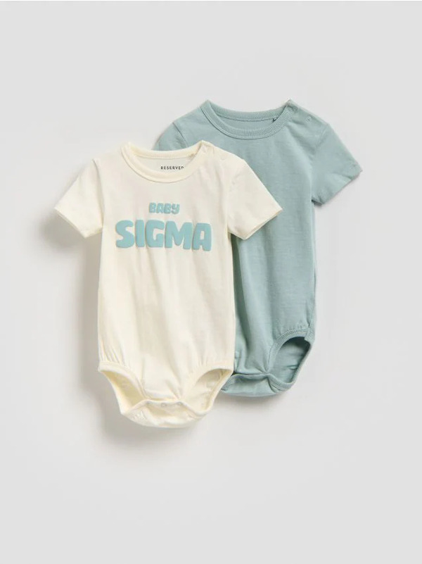  Reserved - Bawełniane Body 2 Pack - Jasnożółty 