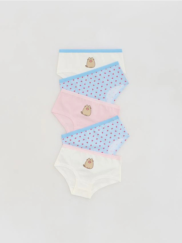  Reserved - Bawełniane Majtki Pusheen 5 Pack - Wielobarwny 