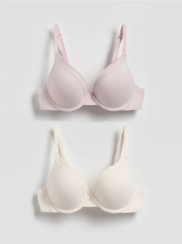  Reserved - Biustonosz Push Up 2 Pack - Pastelowy Róż 