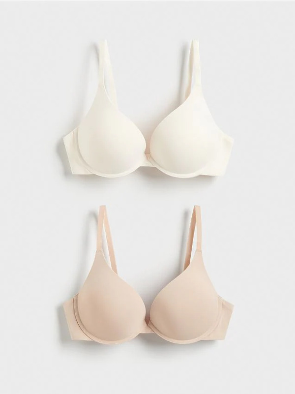  Reserved - Biustonosz Push Up 2 Pack - Złamana Biel 