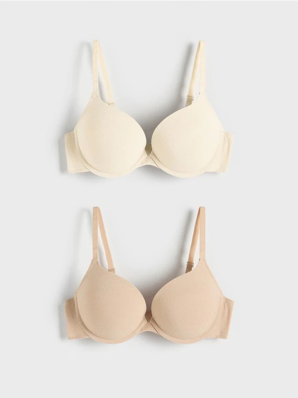  Reserved - Biustonosz Super Push Up 2 Pack - Złamana Biel 