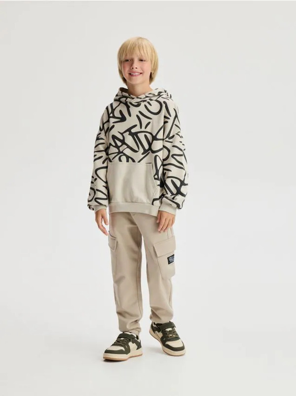  Reserved - Bluza Oversize - Beżowy 