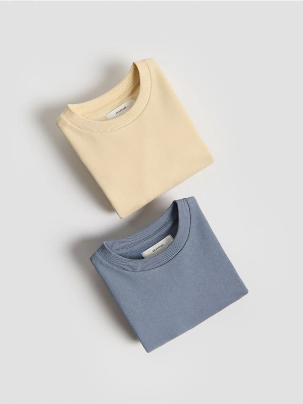  Reserved - Bluza Oversize 2 Pack - Jasnożółty 
