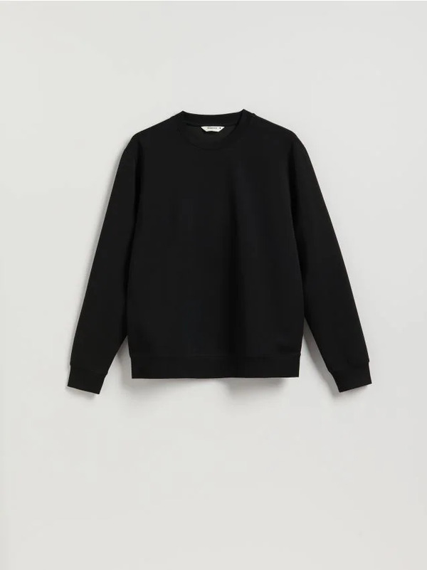  Reserved - Bluza Regular Z Bawełną - Czarny 
