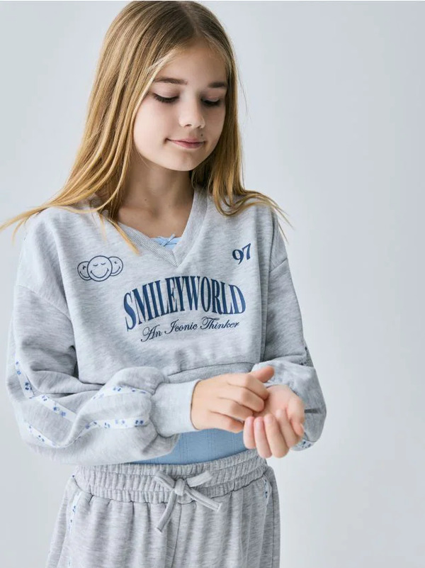  Reserved - Bluza Smileyworld® - Jasnoszary 