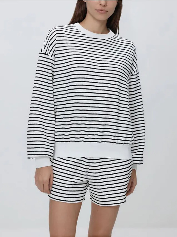  Reserved - Bluza W Paski - Wielobarwny 