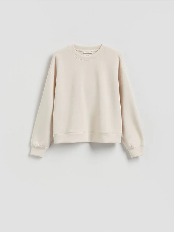  Reserved - Bluza Z Modalem - Beżowy 