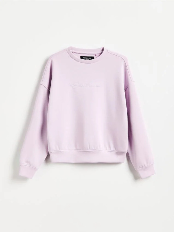  Reserved - Bluza Z Modalem - Lawendowy 