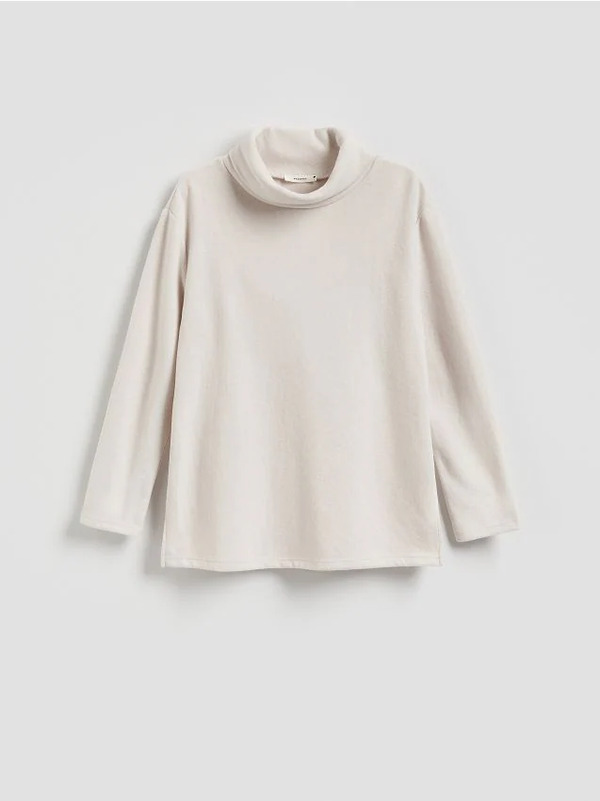  Reserved - Bluza Ze Stójką - Beżowy 