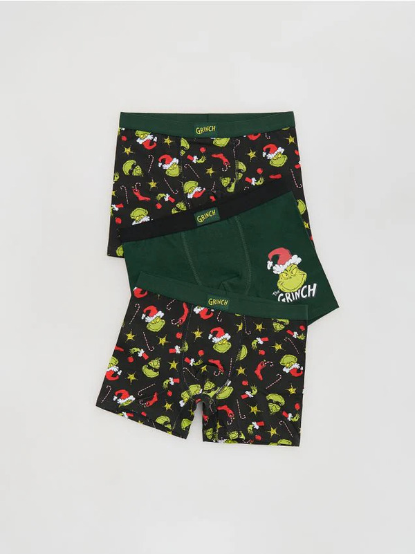  Reserved - Bokserki Grinch 3 Pack - Czarny 