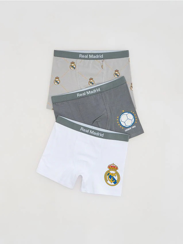  Reserved - Bokserki Real Madrid 3 Pack - Ciemnoszary 