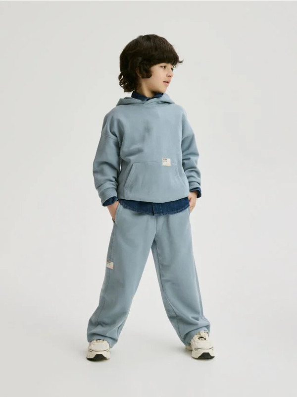  Reserved - Dzianinowy Komplet Oversize - Niebieski 
