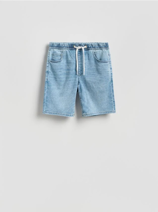  Reserved - Jeansowe Szorty Jogger - Niebieski 