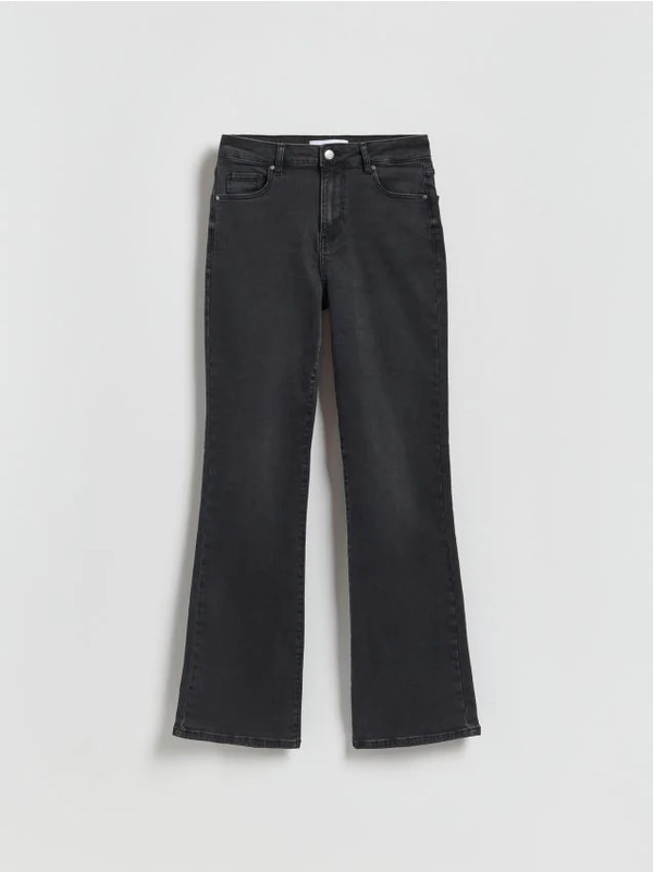  Reserved - Jeansy Flare - Czarny 