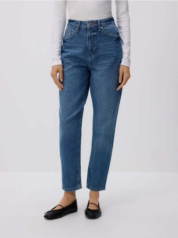  Reserved - Jeansy Mom Fit - Niebieski 