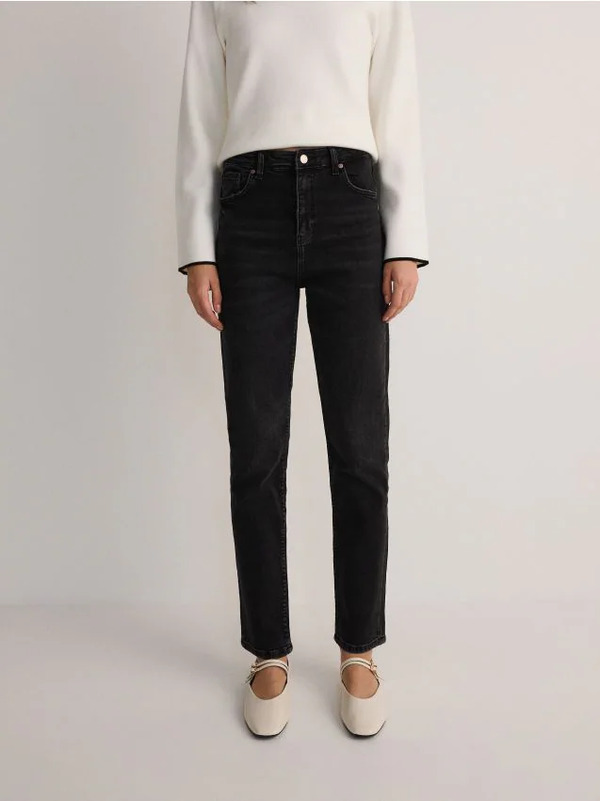  Reserved - Jeansy Slim Fit - Czarny 