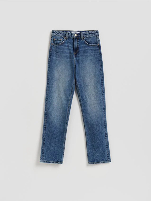  Reserved - Jeansy Straight - Granatowy 