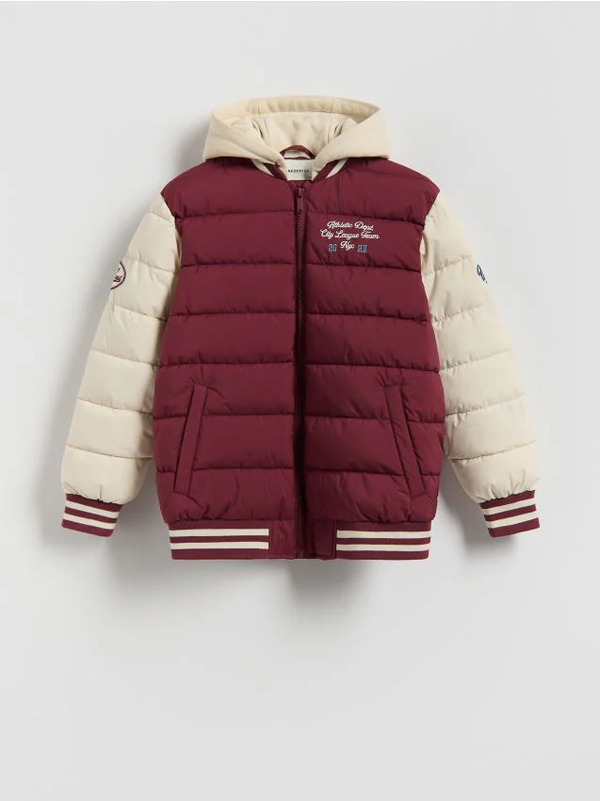  Reserved - Kurtka Bomber - Bordowy 