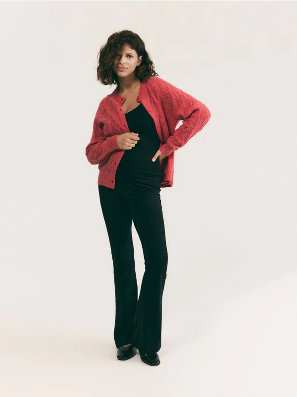  Reserved - Legginsy Flare - Czarny 