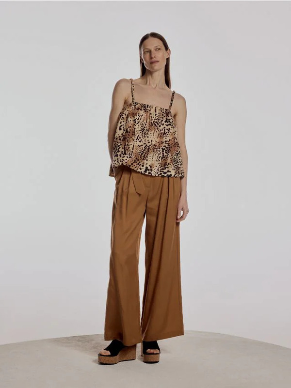  Reserved - Lniany Top - Wielobarwny 