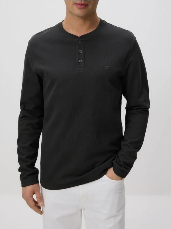  Reserved - Longsleeve Slim Fit - Szary 