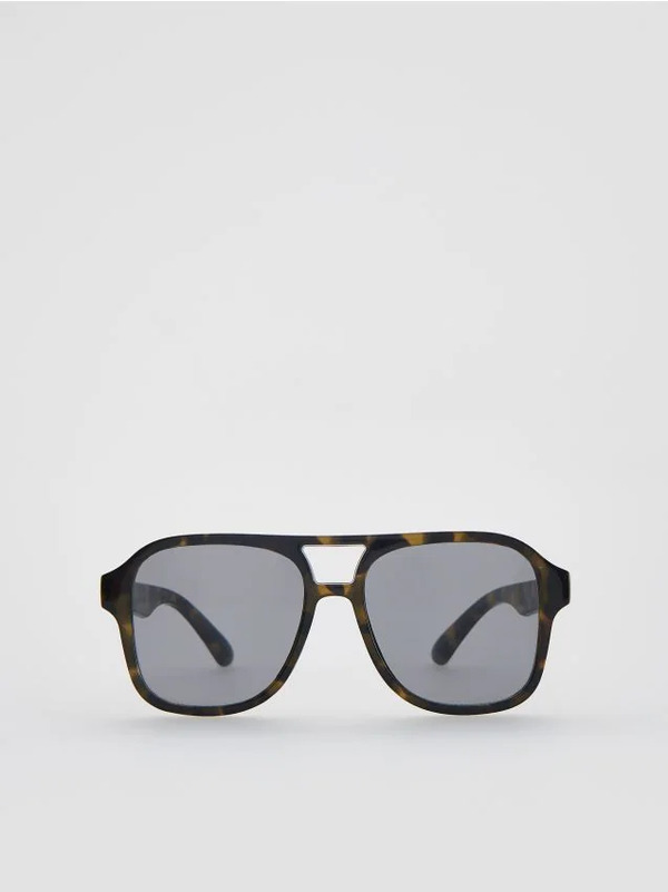  Reserved - Okulary Przeciwsłoneczne Aviator - Oliwkowy 