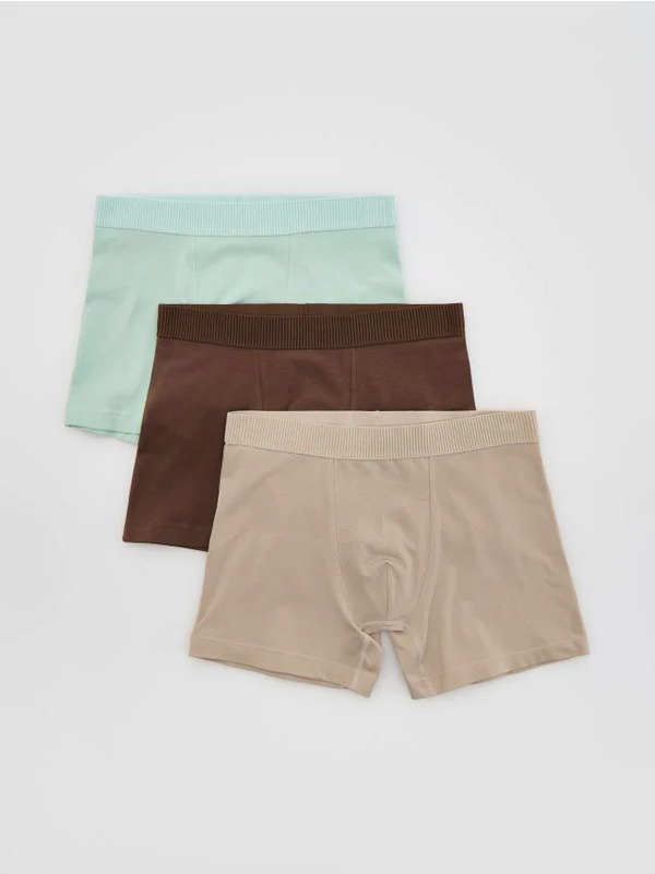  Reserved - 3 Pack Bokserek Long - Beżowy 