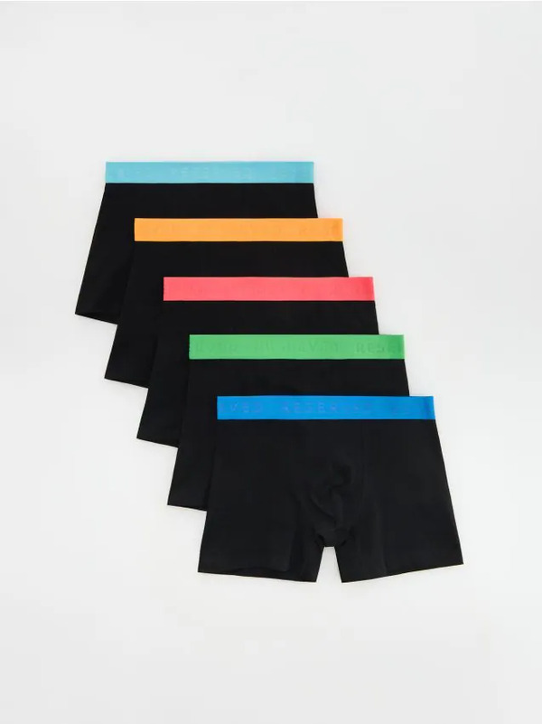  Reserved - 5 Pack Bokserek Long - Czarny 