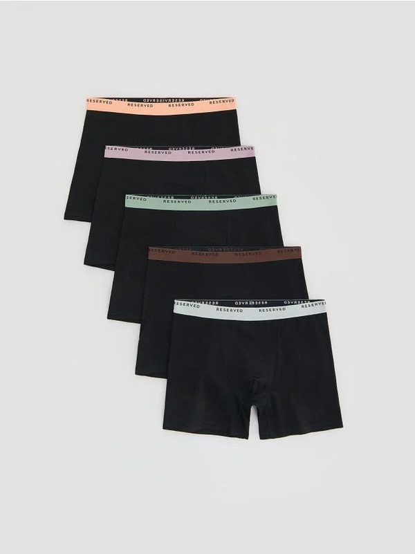  Reserved - 5 Pack Bokserek Long - Czarny 