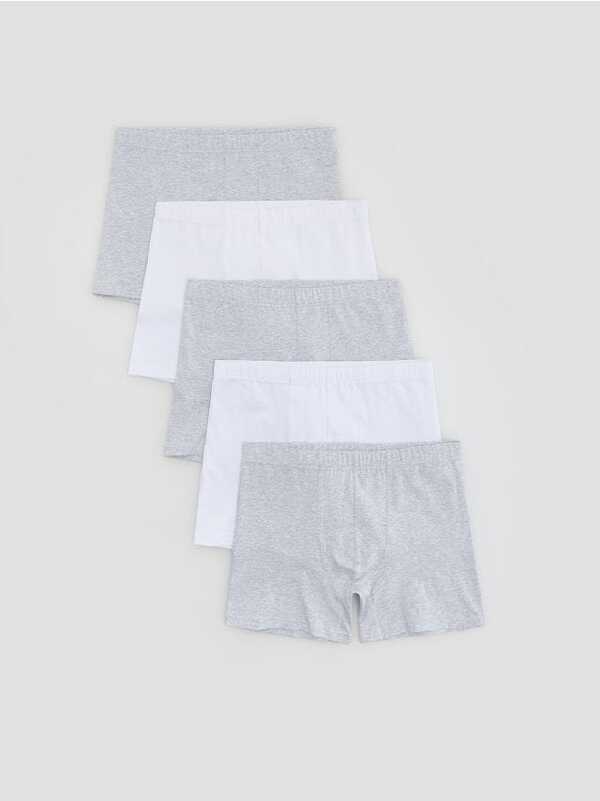  Reserved - 5 Pack Bokserek Long - Jasnoszary 