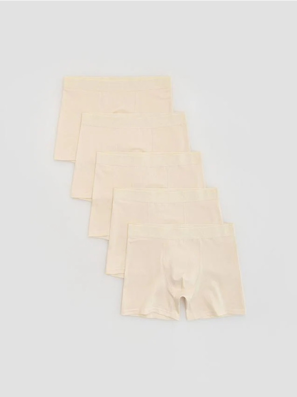  Reserved - 5 Pack Bokserek Long - Kremowy 