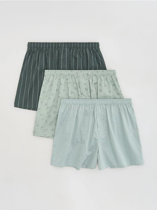  Reserved - 3 Pack Bokserek Loose - Zielony 