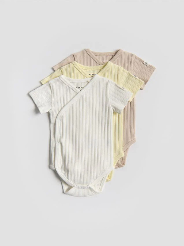  Reserved - Prążkowane Body 3 Pack - Wielobarwny 