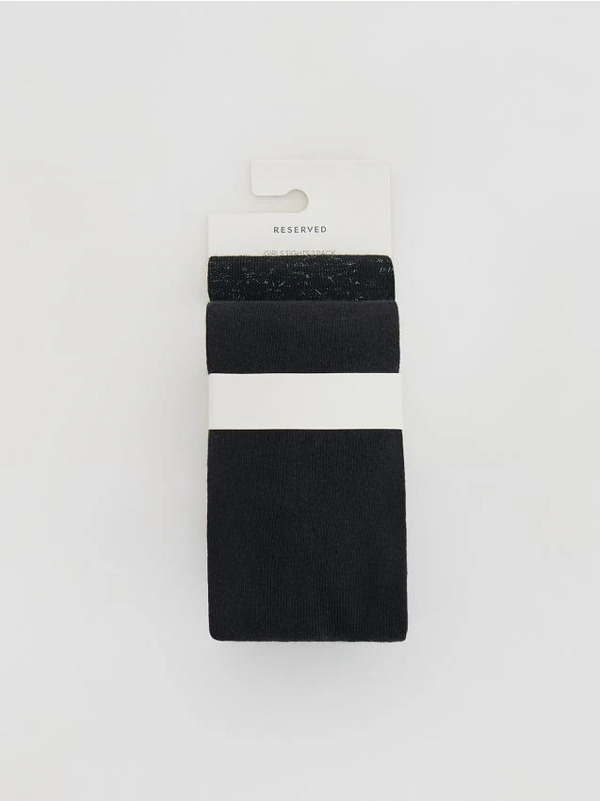  Reserved - Rajstopy 2 Pack - Czarny 