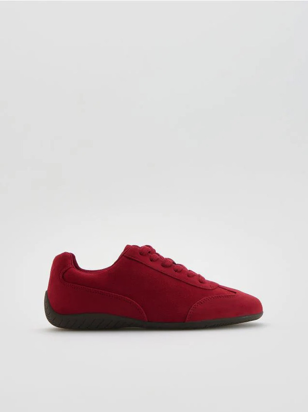  Reserved - Sneakersy Z Imitacji Zamszu - Czerwony 