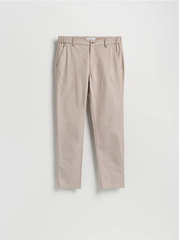 Reserved - Spodnie Chino Slim Fit - Beżowy 