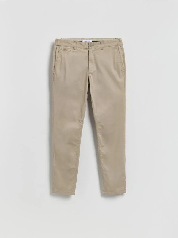  Reserved - Spodnie Chino Slim Fit - Beżowy 