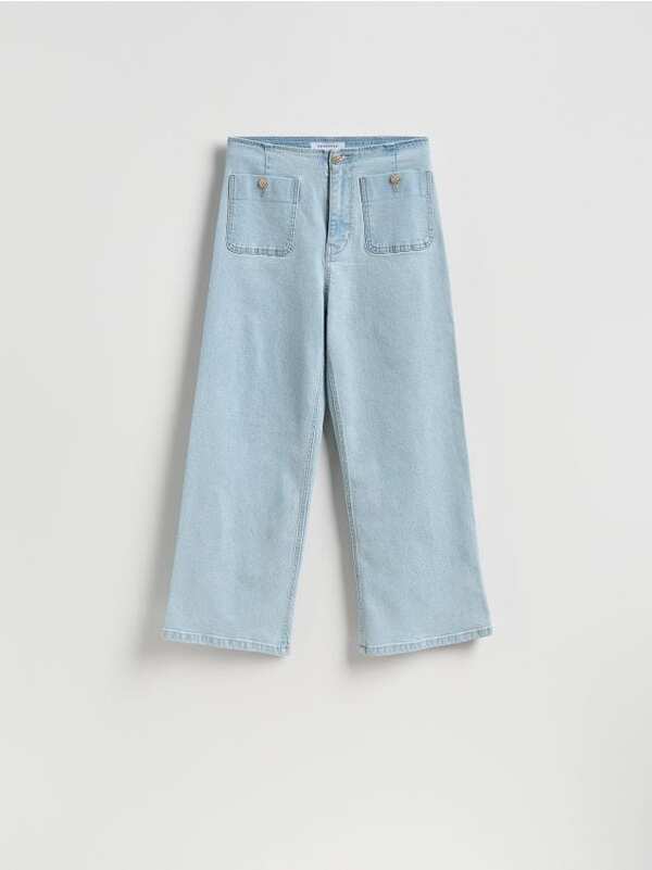  Reserved - Spodnie Culotte - Niebieski 