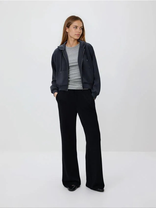  Reserved - Spodnie Long Leg - Czarny 