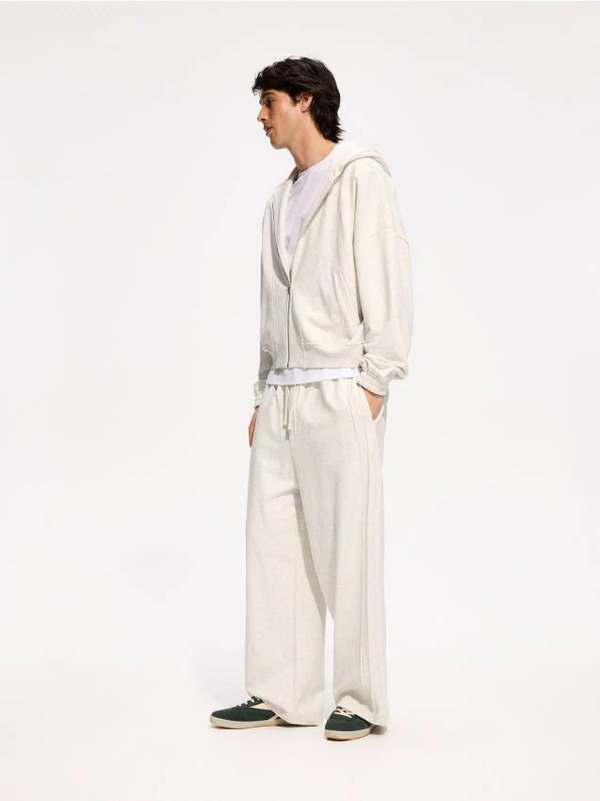  Reserved - Spodnie Loose Fit - Jasnoszary 