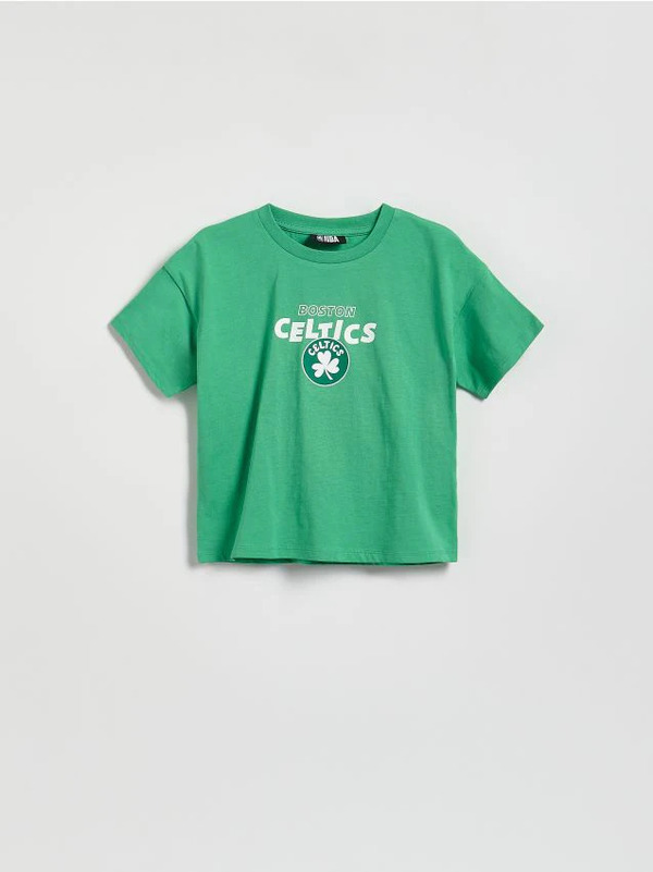  Reserved - T-shirt Boston Celtics Nba - Zielony 