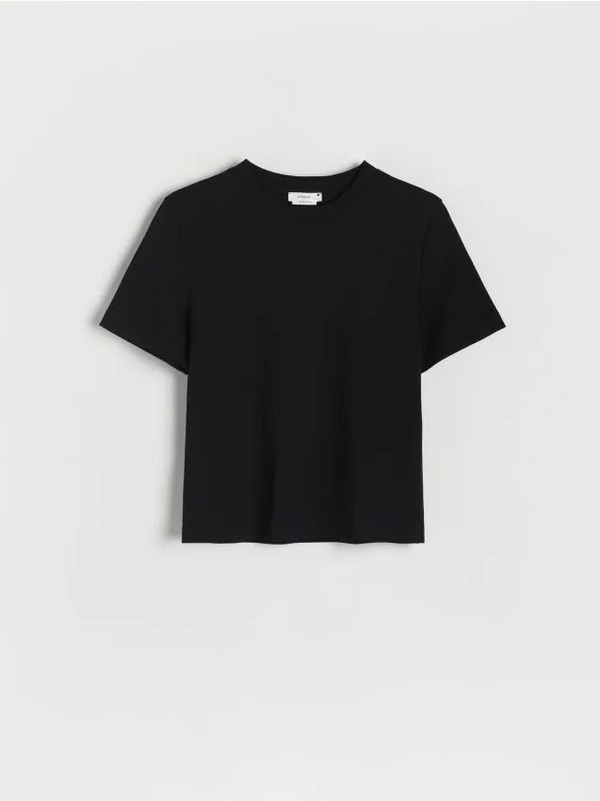  Reserved - T-shirt Boxy - Czarny 