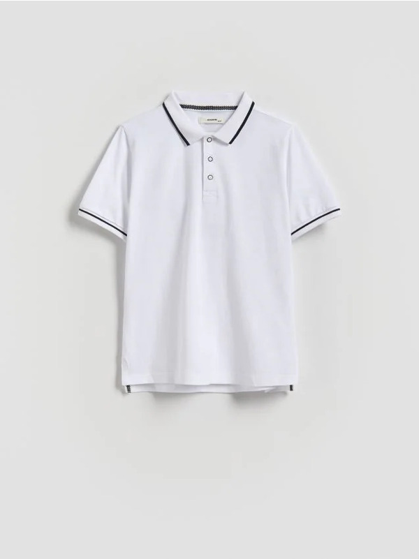  Reserved - T-shirt Polo - Biały 