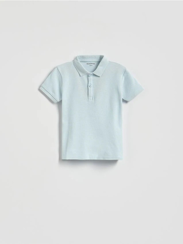  Reserved - T-shirt Polo - Jasnoniebieski 