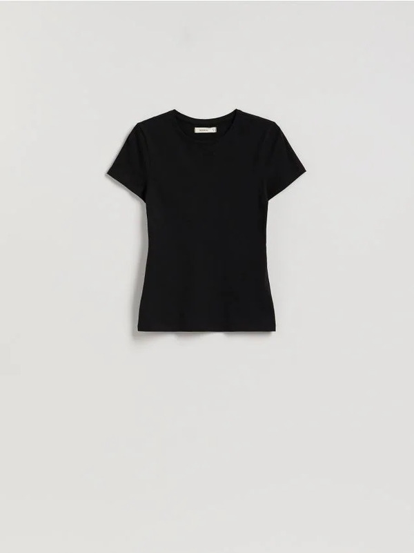  Reserved - T-shirt Slim Fit - Czarny 