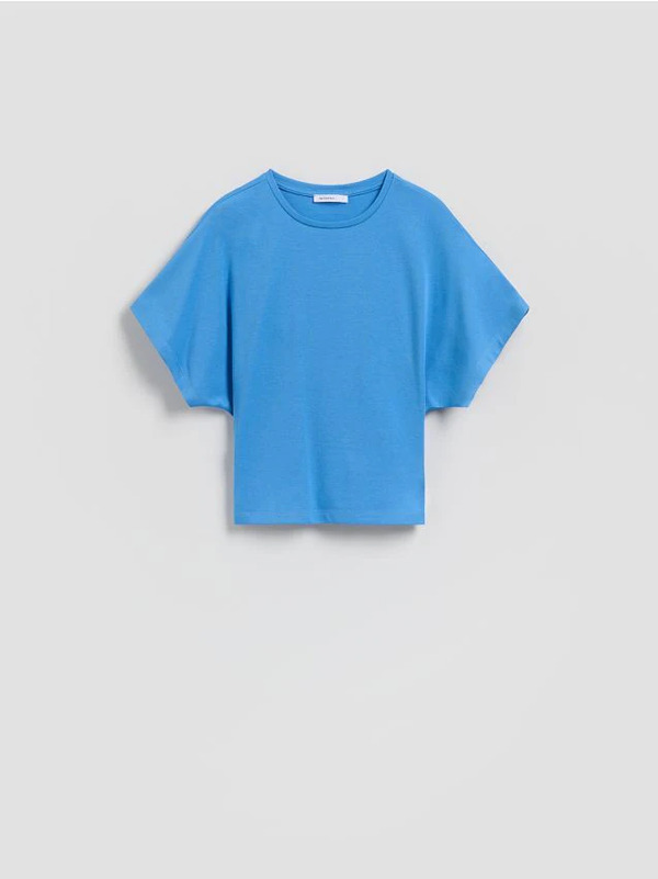  Reserved - T-shirt Z Modalem - Jasnoniebieski 
