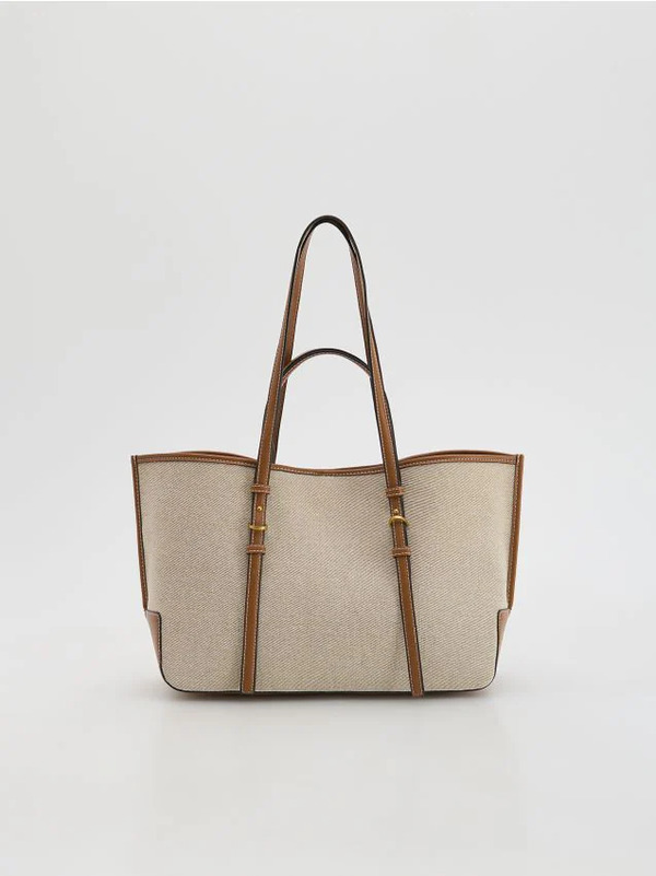  Reserved - Torebka Shopper - Brązowy 