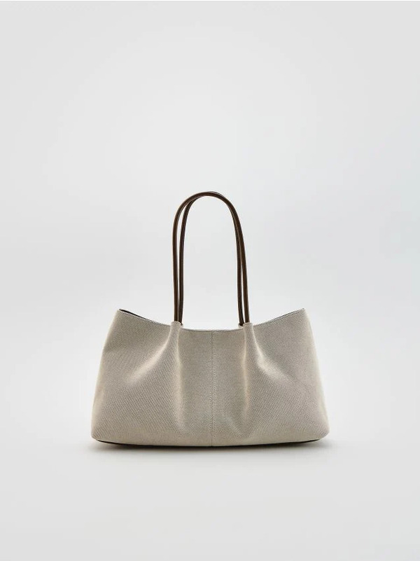  Reserved - Torebka Shopper - Brązowy 